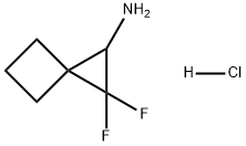 Spiro[2.3]hexan-1-amine, 2,2-difluoro-, hydrochloride (1:1) 구조식 이미지